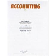 Bundle: Accounting, Loose-Leaf Version, 26th + CengageNOWv2, 2 terms (12 months) Printed Access Card by Warren, Carl; Reeve, Jim; Duchac, Jonathan, 9781305617063