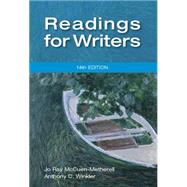 Readings for Writers by McCuen-Metherell, Jo Ray; Winkler, Anthony C., 9781111837068