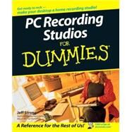 PC Recording Studios For Dummies by Strong, Jeff, 9780764577079
