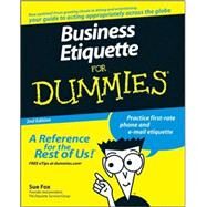 Business Etiquette For Dummies by Fox, Sue, 9780470147092