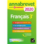 Annales du brevet Annabrevet 2020 Franais 3e by Christine Formond; Louise Taquechel, 9782401057166