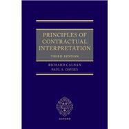 Principles of Contractual Interpretation by Calnan, Richard; Davies, Paul S., 9780198897170