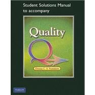 Student Solutions Manual for Quality by Summers, Donna C. S., 9780135067208