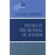 Studies in the Meaning of Judaism by Borowitz, Eugene B., 9780827607217