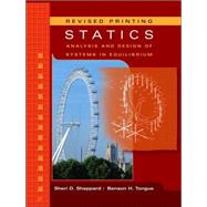 Statics Analysis and Design of Systems in Equilibrium by Sheppard, Sheri D.; Tongue, Benson H., 9780471947219