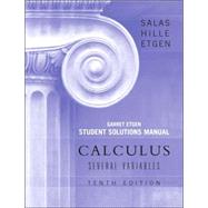 Student Solutions Manual to accompany Calculus: Several Variables, 10e (Chapters 13 - 19) by Salas, Saturnino L.; Hille, Einar; Etgen, Garret J., 9780470127292