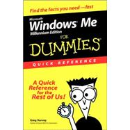 Microsoft<sup>®</sup> Windows<sup>®</sup> Me For Dummies<sup>®</sup> : Quick Reference, Millennium Edition by Greg Harvey, 9780764507304