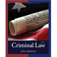 Criminal Law,Joel Samaha,9781305577381
