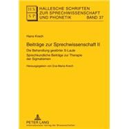Beitrage Zur Sprechwissenschaft II by Krech, Hans, 9783631617397