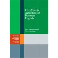 Five-Minute Activities for Business English by Paul Emmerson , Nick Hamilton, 9780521547413