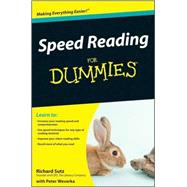 Speed Reading For Dummies by Sutz, Richard; Weverka, Peter, 9780470457443