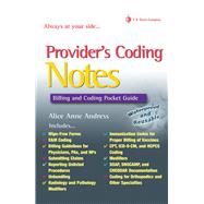 Provider's Coding Notes Billing & Coding Pocket Guide by Andress, Alice Anne, 9780803617452
