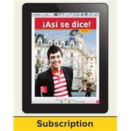 Asi se dice Level 2, Student Suite 1-year subscription (Student edition and 1-year license) by McGraw-Hill Education, 9780076687473
