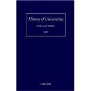 History of Universities Volume XXII/1 by Feingold, Mordechai, 9780199227488