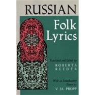 Russian Folk Lyrics by Reeder, Roberta, 9780253207494