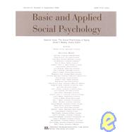 The Social Psychology of Aging: A Special Issue of basic and Applied Social Psychology by Madey; Scott F., 9780805897494