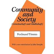 Community and Society by Tonnies,Ferdinand, 9780887387500