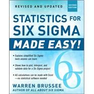 Statistics for Six Sigma Made Easy! Revised and Expanded Second Edition by Brussee, Warren, 9780071797535
