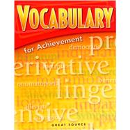 Great Source Vocabulary for Achievement by Richek, Margaret Ann, 9780669517545