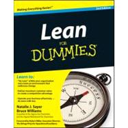 Lean for Dummies by Sayer, Natalie J.; Williams, Bruce, 9781118117569