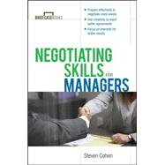 Negotiating Skills for Managers by Cohen, Steven, 9780071387576