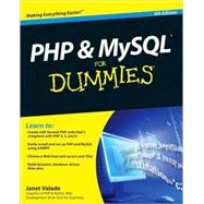 PHP and MySQL For Dummies by Valade, Janet, 9780470527580