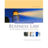 Anderson's Business Law and the Legal Environment, Standard Volume by Twomey, David P.; Jennings, Marianne M., 9781133587590