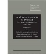 A Modern Approach to Evidence by Lempert, Richard Owen; Gross, Samuel R.; Liebman, James S.; Blume, John H.; Landsman, Stephan; Lederer, Fredric I., 9780314287656