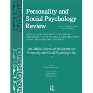 Personality and Social Psychology at the Interface: New Directions for Interdisciplinary Research: A Special Issue of personality and Social Psychology Review by Brewer, Marilynn B., 9780805897685