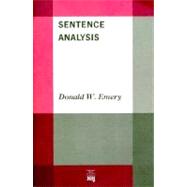 Sentence Analysis by Emery, Donald W., 9780030107702
