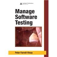 Manage Software Testing by Farrell-vinay, Peter, 9780367387709