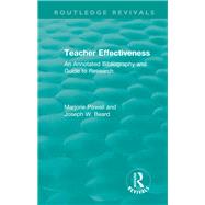 Teacher Effectiveness by Powell, Marjorie; Beard, Joseph W., 9781138587731