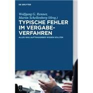 Typische Fehler Im Vergabeverfahren by Renner, Wolfgang G.; Schellenberg, Martin, 9783110337747