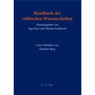 Handbuch Der Volkischen Wissenschaften by Haar, Ingo, 9783598117787