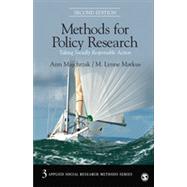Methods for Policy Research by Majchrzak, Ann; Markus, M. Lynne, 9781412997805