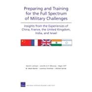 Preparing and Training for the Full Spectrum of Military Challenges Insights from the Experiences of China, France, the United Kingdom, India, and Israel by Johnson, David E.; Moroney, Jennifer D.P.; Cliff, Roger; Markel, Wade; Smallman, Laurence, 9780833047816