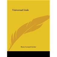 Universal Link 1934 by Litcher, Henry Leonard, 9780766137820