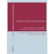Rules and Exceptions by Beedham, Christopher; Danks, Warwick; Soselia, Ether, 9783034307826