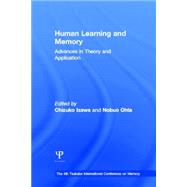 Human Learning and Memory: Advances in Theory and Applications: The 4th Tsukuba International Conference on Memory by Izawa, Chizuko; Ohta, Nobou; Ohta, Nobuo, 9780805847888