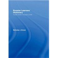 Russian Learners' Dictionary:...,Brown,Nicholas,9780415137911
