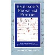 EMERSON'S PR/POET NCE PA by Emerson, Ralph Waldo; Morris, Saundra; Porte, Joel, 9780393967920