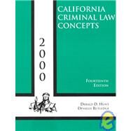 California Real Estate Law Concepts 2000 by Hunt, Derald D., 9780808717928
