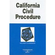 California Civil Procedure in a Nutshell by Slomanson, William R., 9780314187963