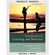 Bundle: Introduction to Learning and Behavior, 5th + Sniffy the Virtual Rat Pro, Version 3.0 (with CD-ROM), 3rd by Powell, Russell A.; Honey, P. Lynne; Symbaluk, Diane G., 9781337147965
