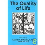 The Quality of Life by Nussbaum, Martha; Sen, Amartya, 9780198287971