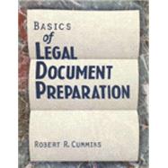 Basics of Legal Document Preparation by Cummins, Robert, 9780827367999
