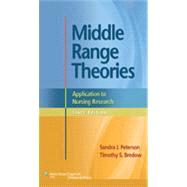 Middle Range Theories Application to Nursing Research by Peterson, Sandra J.; Bredow, Timothy S., 9781608318001
