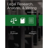 Legal Research, Analysis, and Writing by William H. Putman; Jennifer Albright, 9781337468008