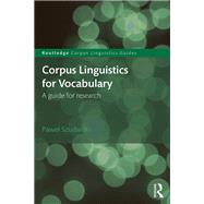 Corpus Linguistics for Vocabulary by Pawel Szudarski, 9781351608039