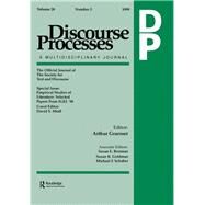 Empirical Studies of Literature: Selected Papers From Igel '98. A Special Issue of discourse Processes by Miall,David S., 9781138418066